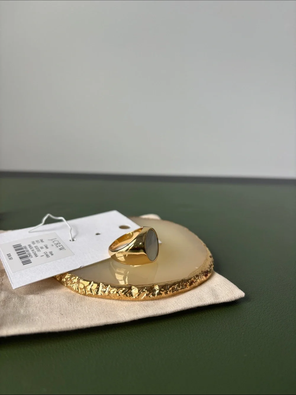 J. Crew Gold Mother-of-Pearl Ring